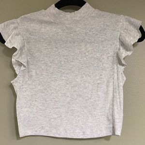 White turtleneck crop top